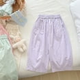 thumbnail image 4 of Lullu Girls Summer Lightweight Pants Breathable Loose Fit Straight Leg Pants, Sizes 6-7, 4 of 4
