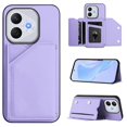 thumbnail image 4 of For Honor X70i Honor 400 Lite Case Card Holder Kickstand Skin-Touch Phone Cover with Wrist Strap - L, 4 of 5