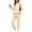 Beige#70829BB, variant on Fleece Sweatsuits 2pcs Sets Womens Solid Hoodie Jogger Pants Set Warm Plush Matching Sweat Sets Women Clothing Sky Blue M
