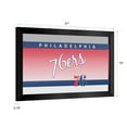 thumbnail image 2 of Philadelphia 76ers Hardwood Classics Ready-To-Hang Black Framed Wall Mirror, 2 of 4