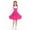Hot Pink, variant on SGFCWSX Girls Button Suspender Skirt, Flared Hem Casual Sleeveless Dress Hot Pink Size 9-10 Years