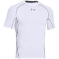 thumbnail image 1 of Under Armour Men's HeatGear Armour Short-Sleeve Compression T-Shirt , White (100)/Graphite , Medium, 1 of 2