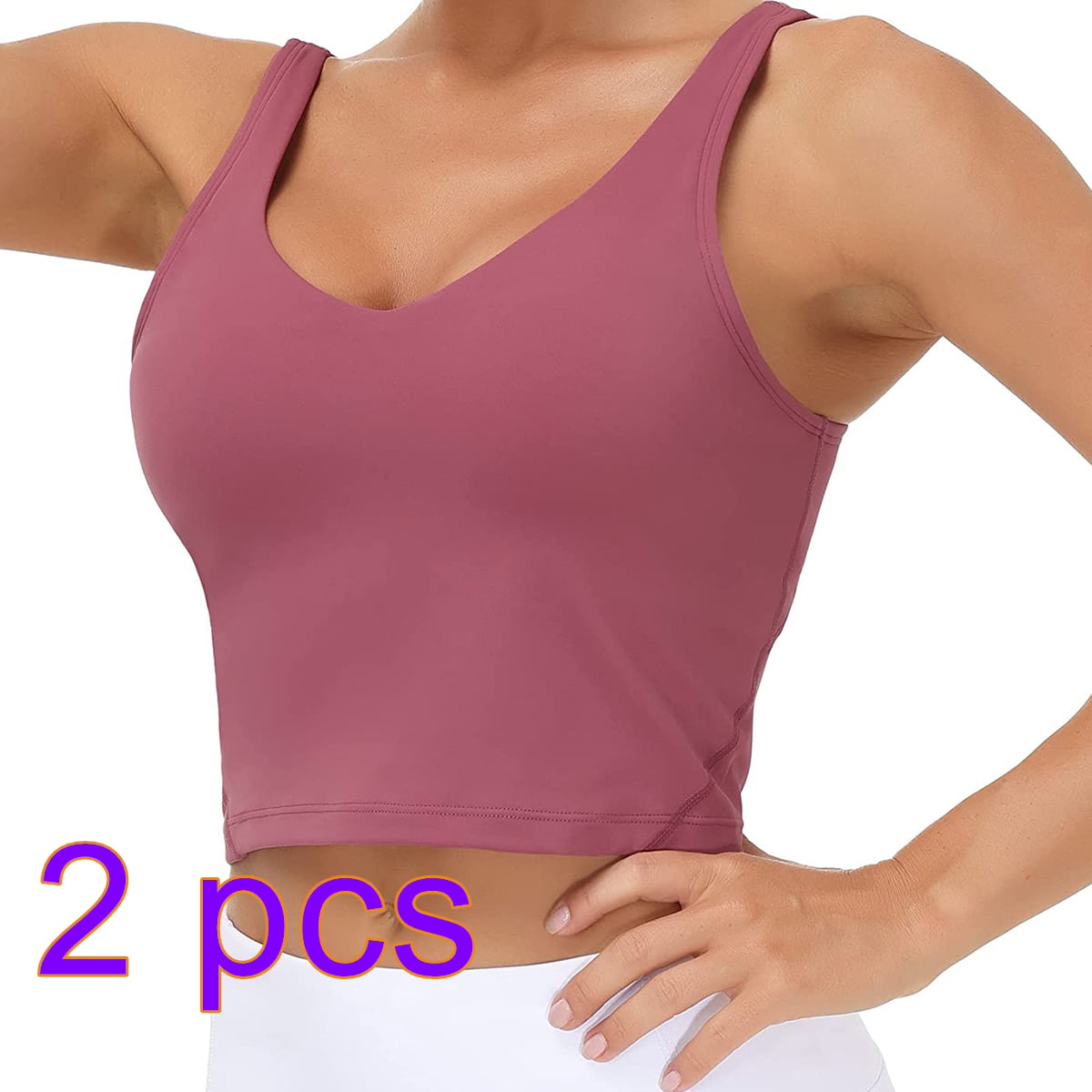 Buy SHAPERX Women's Workout Ribbed Seamless Sports Bras Fitness Running  Yoga Crop Tank Top (S, Peach) Online at Best Prices in India - JioMart.