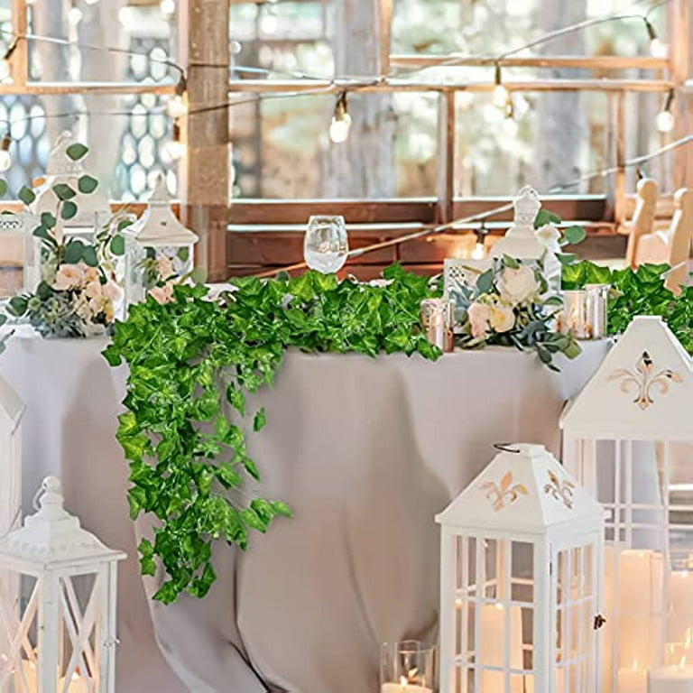 Artificial Ivy Garland, Fake Vines with UV-proof Green Leaves and