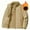 Khaki, variant on Bomber Jacket Men Sherpa Lined Full Zip Up Workwear Coat Lightweight Fleece Warm Srand Collar Long Sleeve Winter Jacekts