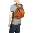 thumbnail image 3 of Mochila Le Donne Leather Classic con múltiples bolsillos, 15 pulgadas, color café, 3 of 7