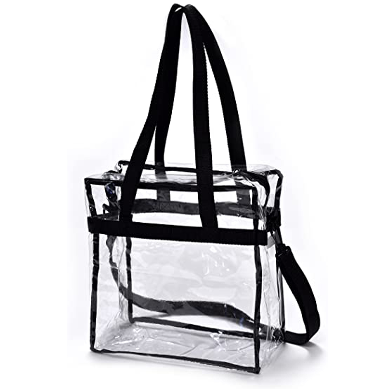 Large Clear Tote Bag, Stadium Approved, Heavy Duty Clear Tote Bags with