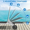 thumbnail image 3 of Dextrus Adjustable Chaise Lounges with Wheels, 5-Position Backrest,Gray Aluminum Pool Lounge Chairs for Patio, Poolside, and Deck, 3 of 5