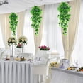 thumbnail image 5 of Plantas colgantes artificiales, paquete de 3 enredaderas artificiales, hojas de hiedra falsas, guirnalda verde colgante, planta de vid para decoración de pared de jardín, fiesta de boda ER, 5 of 5