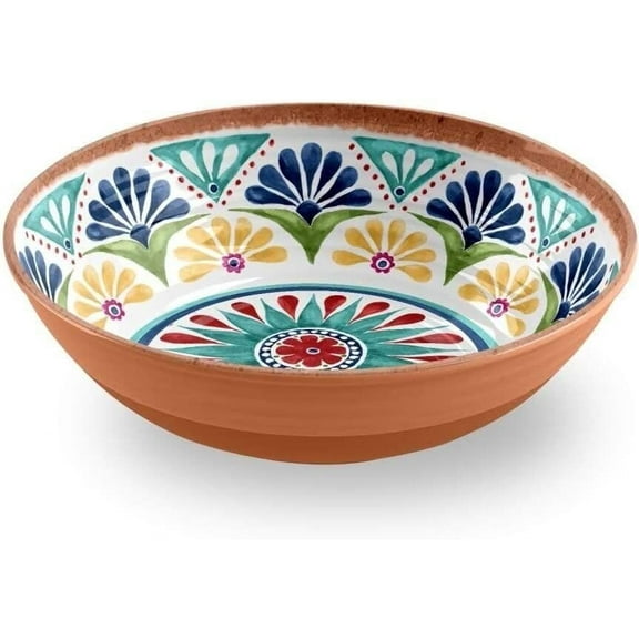 TarHong Rio Medallion Serving Bowl, Diameter 12.2" Large Melamine Serveware