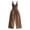 Brown#sleeveless cargo jumpsuits, variant on Sleeveless Cargo Jumpsuits for Women Summer Buttons V Neck One Piece Wide Leg Rompers Pocket Baggy Vacation Travel Overalls Khaki,XXL