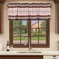 thumbnail image 6 of 2 Pack Farmhouse Boho Valances for Windows Bedroom Living Room Window Treatments, Retro Ethnic Traditional Patterned Rod Pocket Valance Drapes Short Kitchen Curtains Over Sink 42"x12", 6 of 8