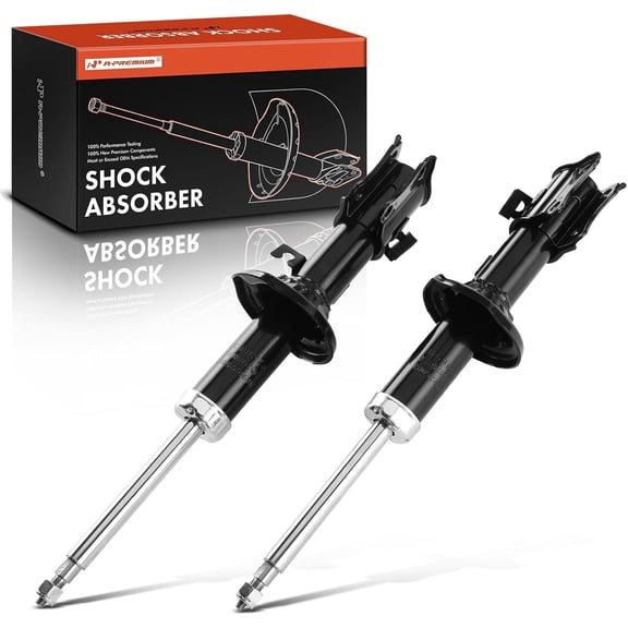 A-Premium Front Suspension Shock Absorber Strut Compatible with Kia Rio 2001 2002, 2-PC Set