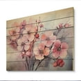 thumbnail image 2 of Designart "Pansies Flowers Asian Painting IV" Asian Print on Natural Pine Wood, 2 of 5