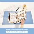 thumbnail image 5 of Cute Baby Tiger 2 Pack Pencil Pouch for 3 Ring Binder Smooth Zipper Folders with Pockets Clear Window Pencil Case, 5 of 6
