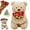 10in/1*baige, variant on Teddy Bear with Rose Bouquet, 2026 New Cute Plush Teddy with Magnetic Hands Hugging Roses - Bouquet Turns into a Hat, Romantic Gift for Valentine's Day Wedding