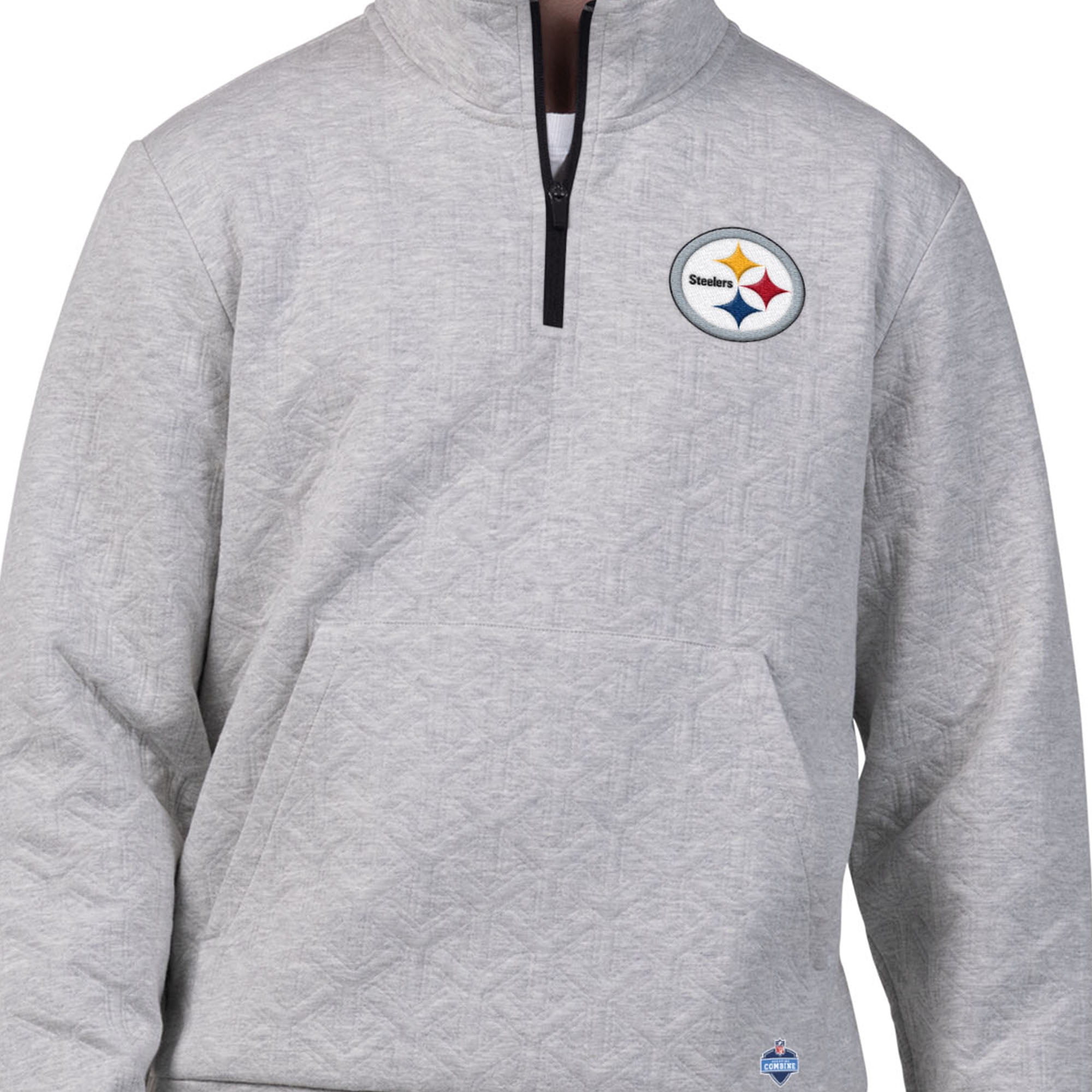 Pittsburgh Steelers Men's NFL Combine Textured 1/4 Zip Pullover Longsleeve Fleece