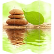 Pebble Stone Art 4 Panel Canvas Room Divider