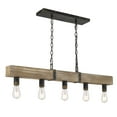 thumbnail image 5 of Golden Lighting Garrett 5-light Island Light in Antique Black Iron, 5 of 6