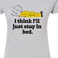 thumbnail image 3 of Peanuts - I Think I'll Stay In Bed - Juniors Fitted Graphic T-Shirt, 3 of 6