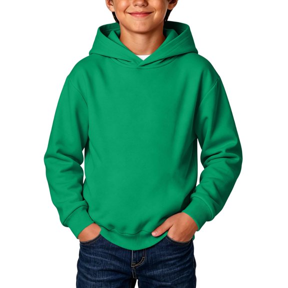 Kids' Hoodie Kangaroo Pocket Long Sleeve Casual Pullover Basic Comfortable Sporty Solid Color Fall Top