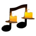 thumbnail image 2 of Iron Music Note Candle Holder Black Music Theme Notes Rack for Home Office Classroom Decor, 2 of 8