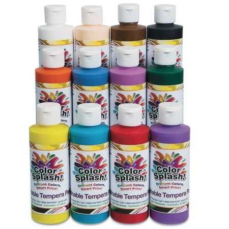UPC: 0840614116304 | Color Splash!® Washable Tempera Paint  8 oz. (Pack of 12)