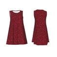 thumbnail image 7 of Picia Burgundy Floral Print Women’s Sleeveless Midi Swing Dress – A-Line Pleated Tank Sundress, Comfortable and Flowy T-Shirt Dress, 7 of 7