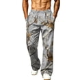 thumbnail image 2 of Dwelliawo Joggers for Men Open Bottom Autumn Camo Straight Leg Baggy Sweatpants Drawstring Cotton Yoga Sweat Pants Winter High Waisted Wide Leg Trousers Earthy Yellow XL, 2 of 6