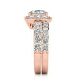 thumbnail image 6 of SuperJeweler 3 1/2 Carat Princess Shape Halo Diamond Bridal Set in 14 Karat Rose Gold For Women, 6 of 6