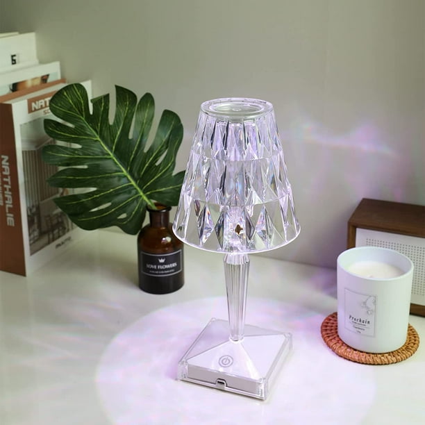 Lampe de table à contrôle tactile 16 couleurs cristal éclairage