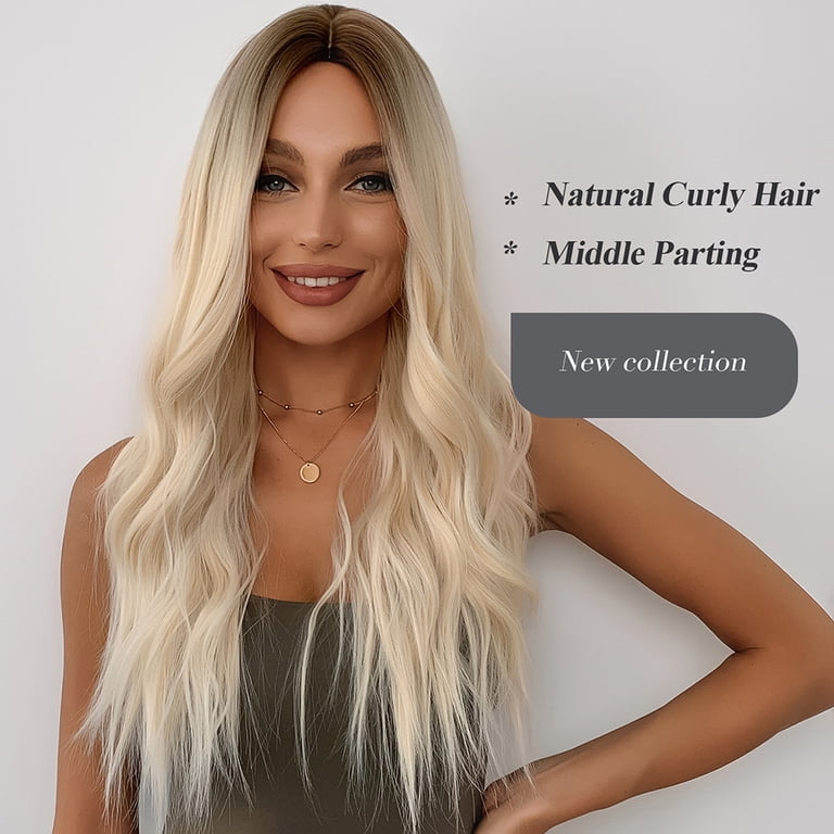 Long Blonde Brown Wig for Women Natural Straight Cosplay  display picture 2