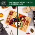 thumbnail image 3 of Charcuterie And Cheese Board - Large Serving Tray Platter House Warming Gifts Home  Birthday For Mom Dad Women Men 15.5"x10", 3 of 9