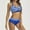 Blue, variant on UTSJKR Bikini Sets for Women Push up Cheeky Bottoms Two Piece Swimsuits Sexy Halter String High Cut Triangle Bathing Suit Blue XXL