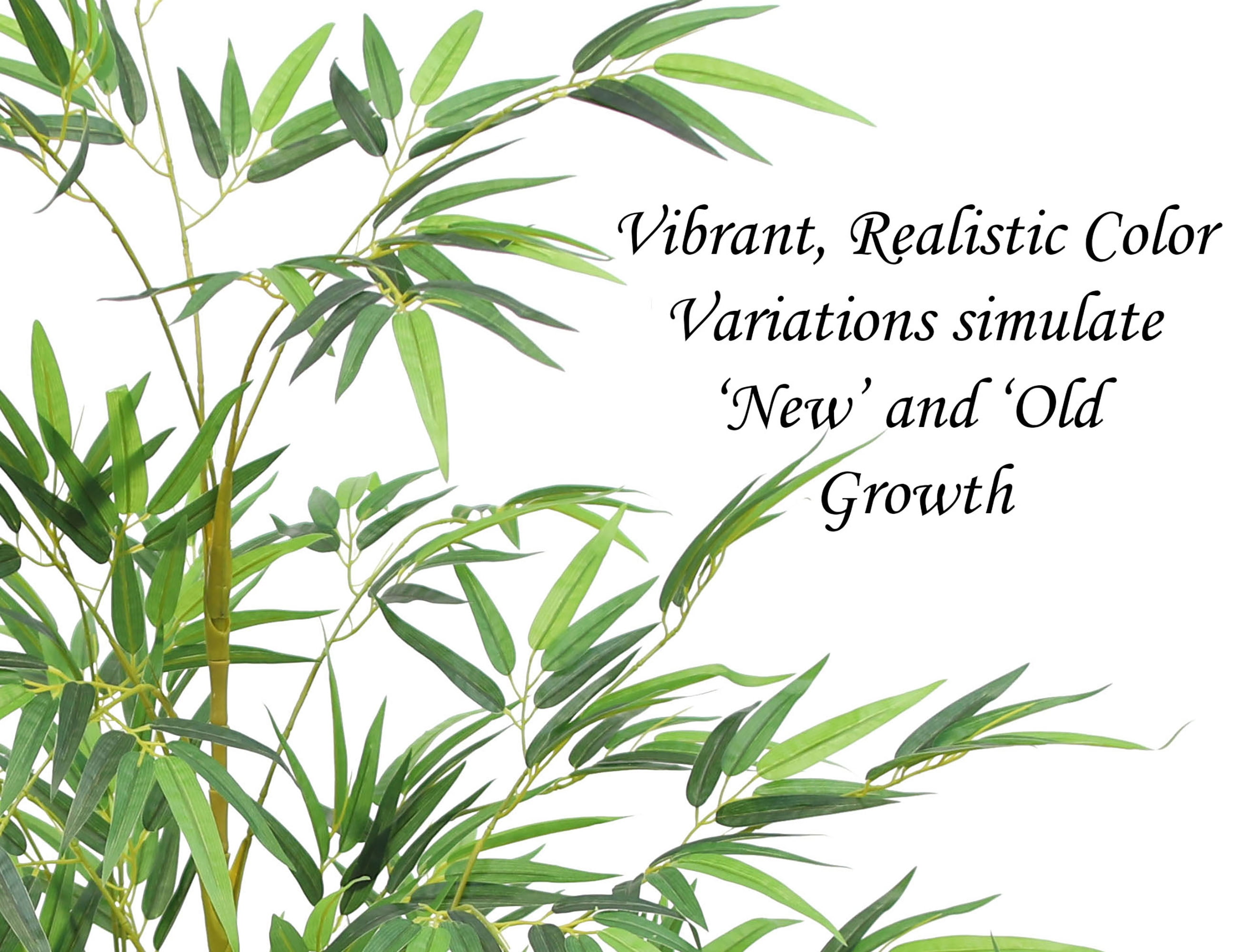 The Mod Greenhouse 48" Artificial Real Touch Green Bamboo Tree in a Matte Black Grower's Pot