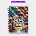 thumbnail image 5 of Patriotic British Shorthair Stained Glass Portrait American Flag Spiral Bound Journal Cat Lover Kitten Owner Gifts 5x7in Spiral Notebook - 01010, 5 of 5