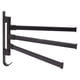 thumbnail image 5 of Toallero giratorio negro sin perforaciones Toallero de baño Toallero de pared Barra para colgar en esquina de baño 3 brazos, 5 of 15