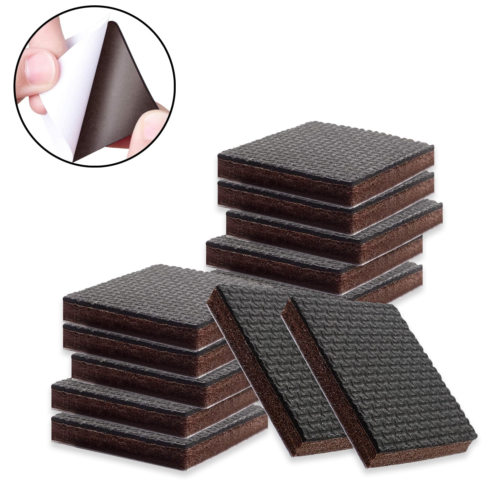 Thick Felt Furniture Pads, 12 Pcs Wood Floor Protectors for Furniture