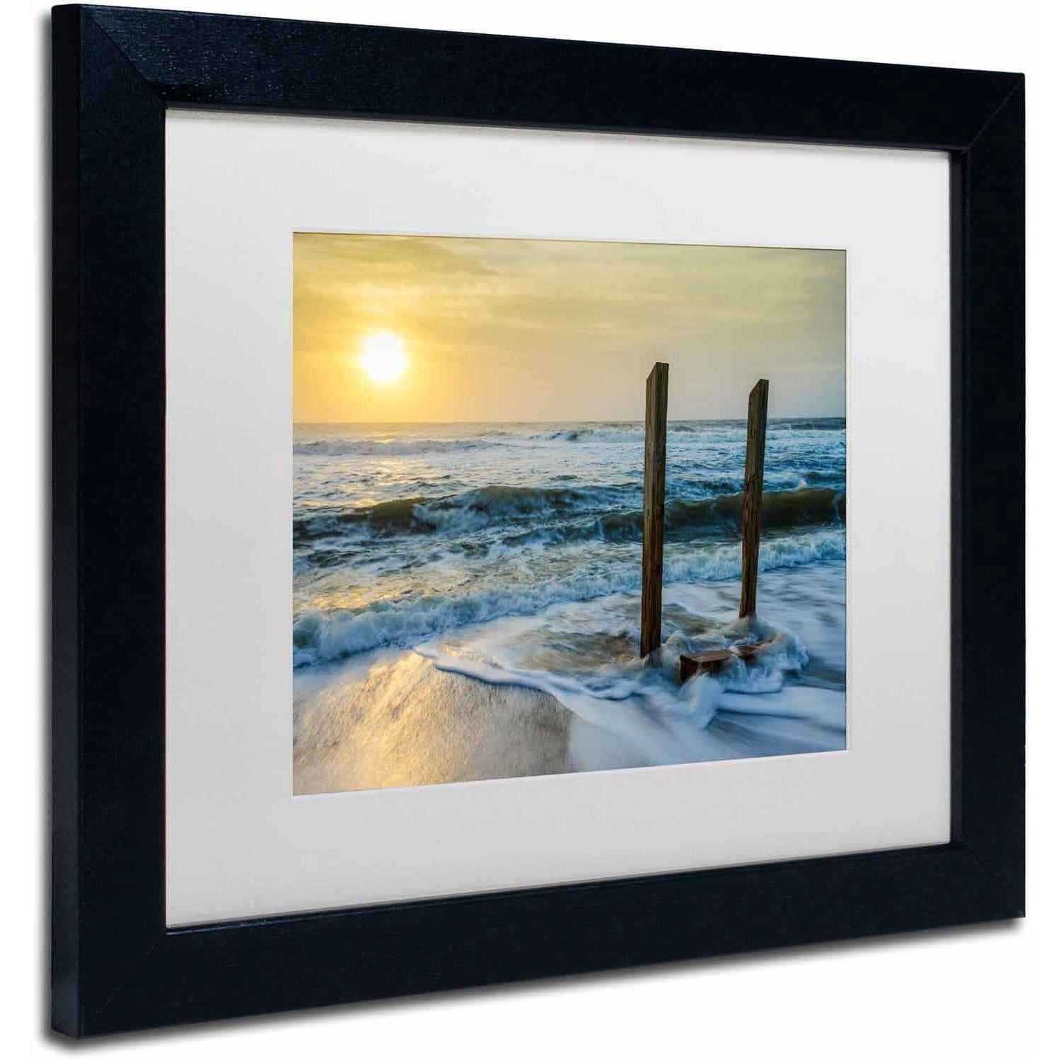 Trademark Fine Art 'Kissed by the Sea' Canvas Art by PIPA Fine Art, White Matte, Black Frame