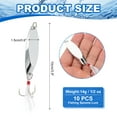 thumbnail image 2 of Uxcell 10Pcs 1/2 oz Cucharas de Pesca de Metal Señuelos de Pesca Cuchara de Lanzamiento Tono Plateado, 2 of 5