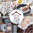 thumbnail image 3 of Grey Red Botanical Kitchen Towels Set of 2, Water Absorbent Dish Towel, Watercolor Spring Floral Summer Leaf Decorative Hand Towels - Quick Drying Cloth for Cooking Baking, 18x28 Inch, 3 of 8