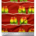 thumbnail image 1 of Soimoi Cotton Poplin Fabric Branch & Colorful Parrot Bird Print Fabric by The Yard 56 Inch Wide, 1 of 3