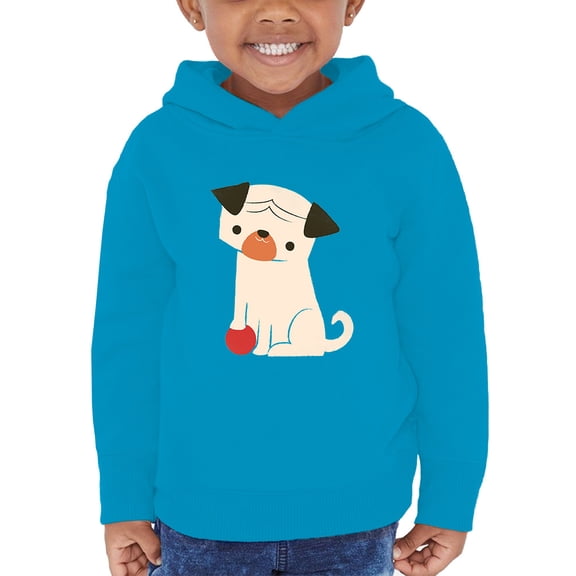 Image Conscious Dog With A Ball Hoodie Toddler -Jay Fleck Designs, Unisex 2 Toddler