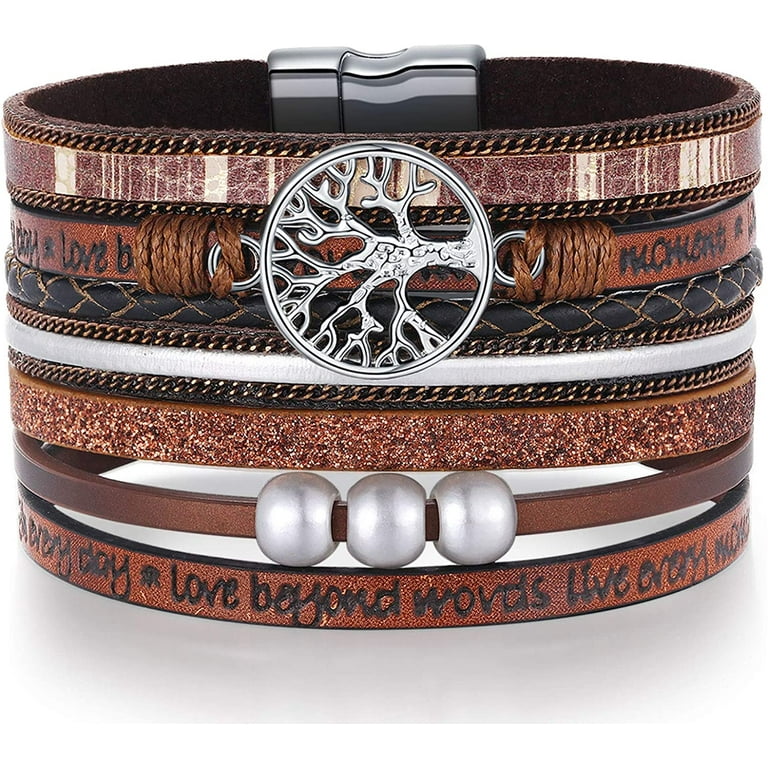 Inspirational shop leather bracelets