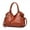 Brown, variant on Soft Leather Shoulder Purses for Women Fashion Top Handle pack Handbags Bucket Travel Multi Compartment Crossbody Bag