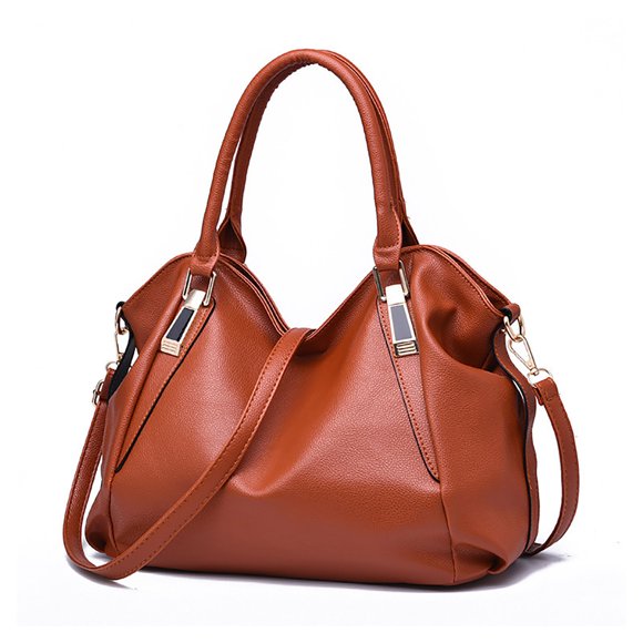 Ediodpoh Roomy Fashion Womens Handbags Ladies Purse Satchel Shoulder Bags Tote Leather Bag Totes Brown