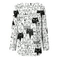 thumbnail image 3 of CLOOCL Oversized Women Blouse Animal Cartoon Cat Pattern 3D Print Loose Long Sleeve Casual Plus Size Tops, 3 of 6