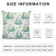 thumbnail image 5 of Wuche  Nautical Throw Pillow Cushion Cover, Sailing Boats on The Ocean Surfing Coastal Theme Marine Life Colorful Maritime, Decorative Square Accent Pillow Case,Teal Green, 5 of 5