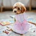 thumbnail image 2 of Vestidos para perros Unique Bargains para pequeñas perras, diseño elegante y cómodo para fiestas de mascotas y uso diario, 2 Pcs Rosa Púrpura L, 2 of 7