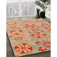thumbnail image 2 of Ahgly Company Indoor Square Abstract Orange Abstract Area Rugs, 7' Square, 2 of 6